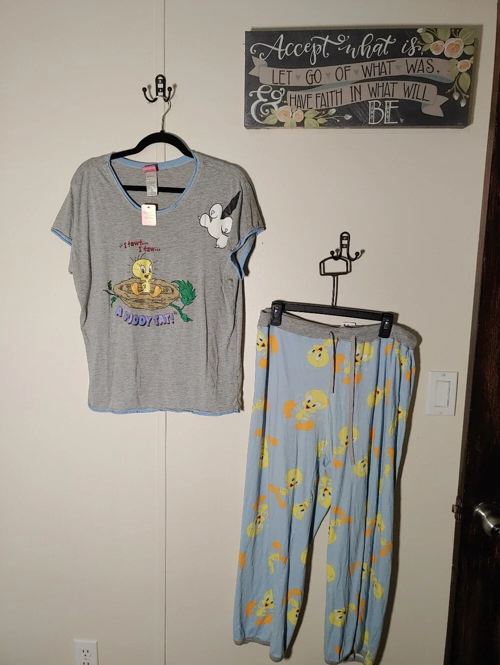 Looney Tunes 1X Tweety Super Cute Short Sleeve Lightweight Pajama Set